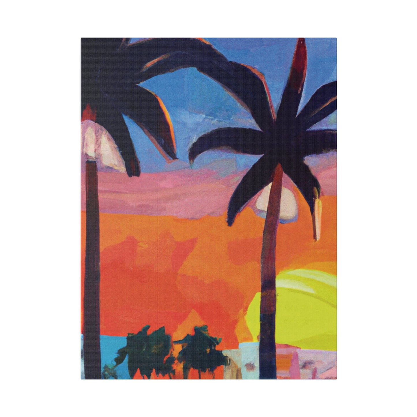 7368X - Miami Beach Sunset Painting Print | Miami | Beach | Sunset | Poster | Home Decor | Wall Art | Canvas