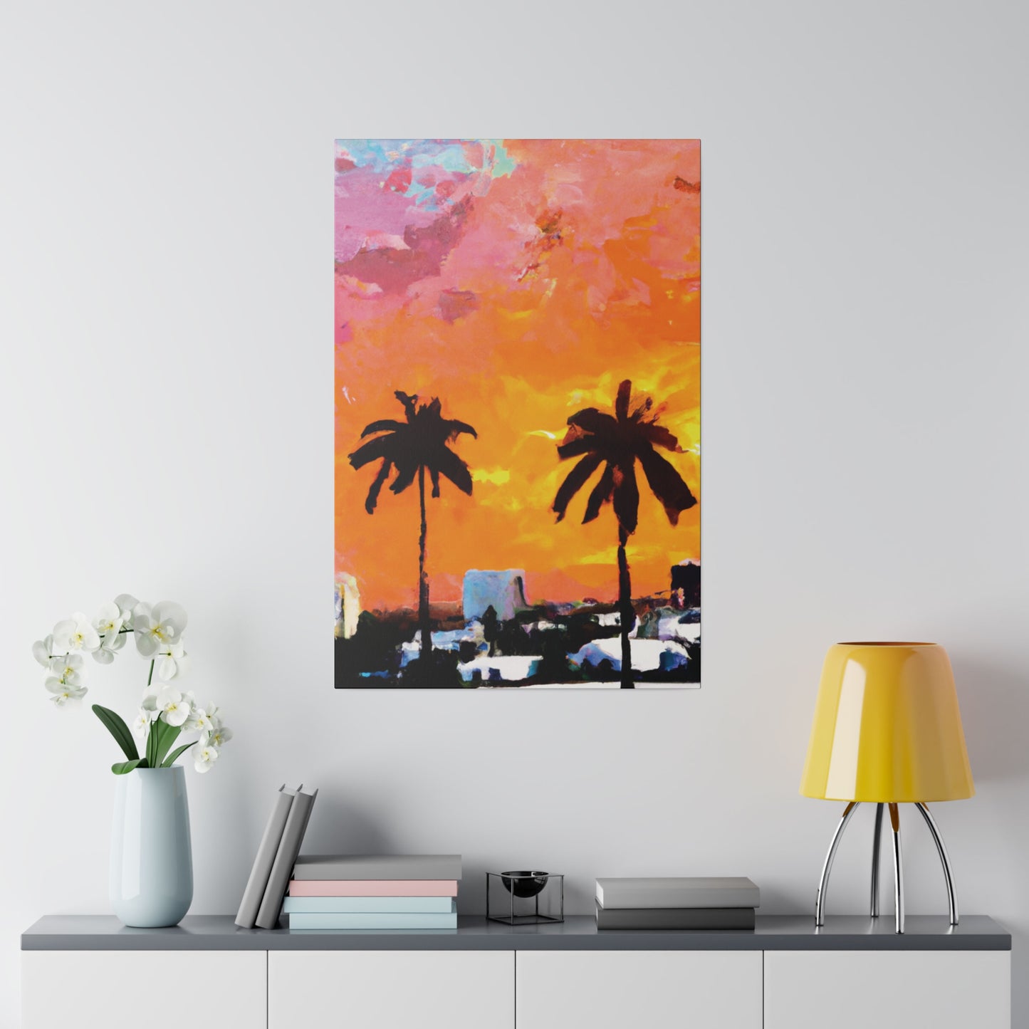 2759A - Miami Beach Sunset Painting Print | Miami | Beach | Sunset | Poster | Home Decor | Wall Art | Canvas