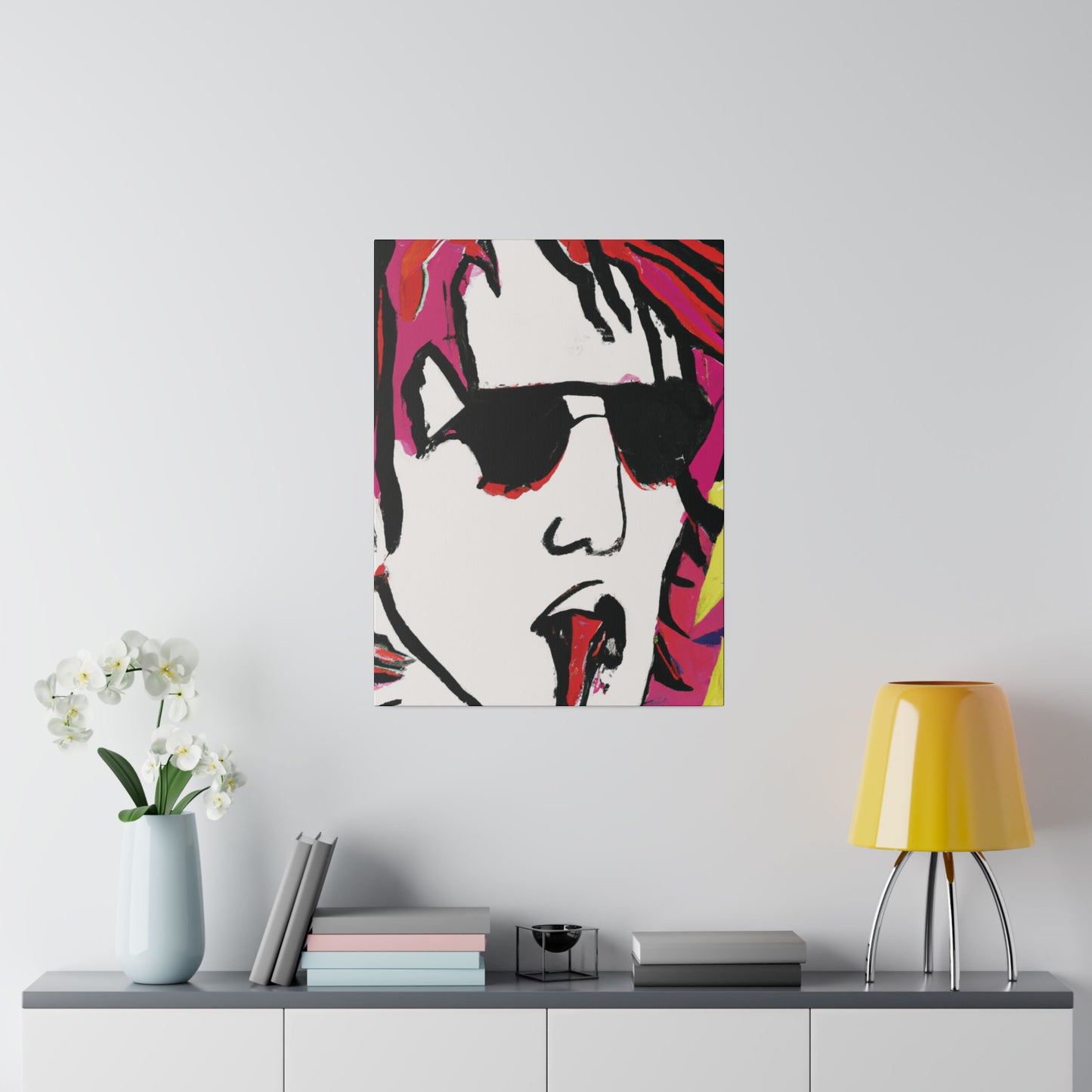 5233X - Rockstar Painting Print | Face | Abstract | Poster | Home Decor | Wall Art | Music Art | Canvas