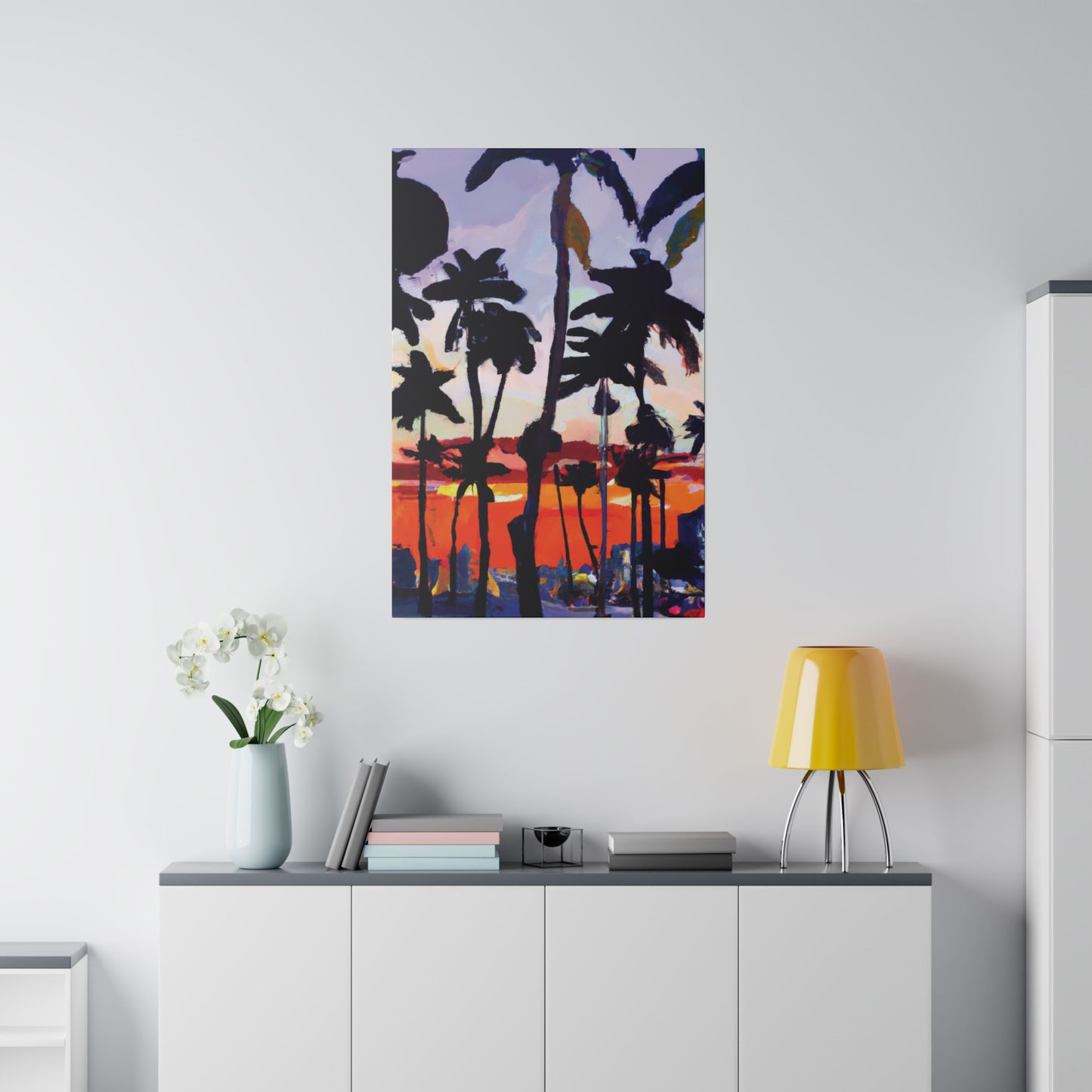 4161D - Miami Beach Sunset Painting Print | Miami | Beach | Sunset | Poster | Home Decor | Wall Art | Canvas