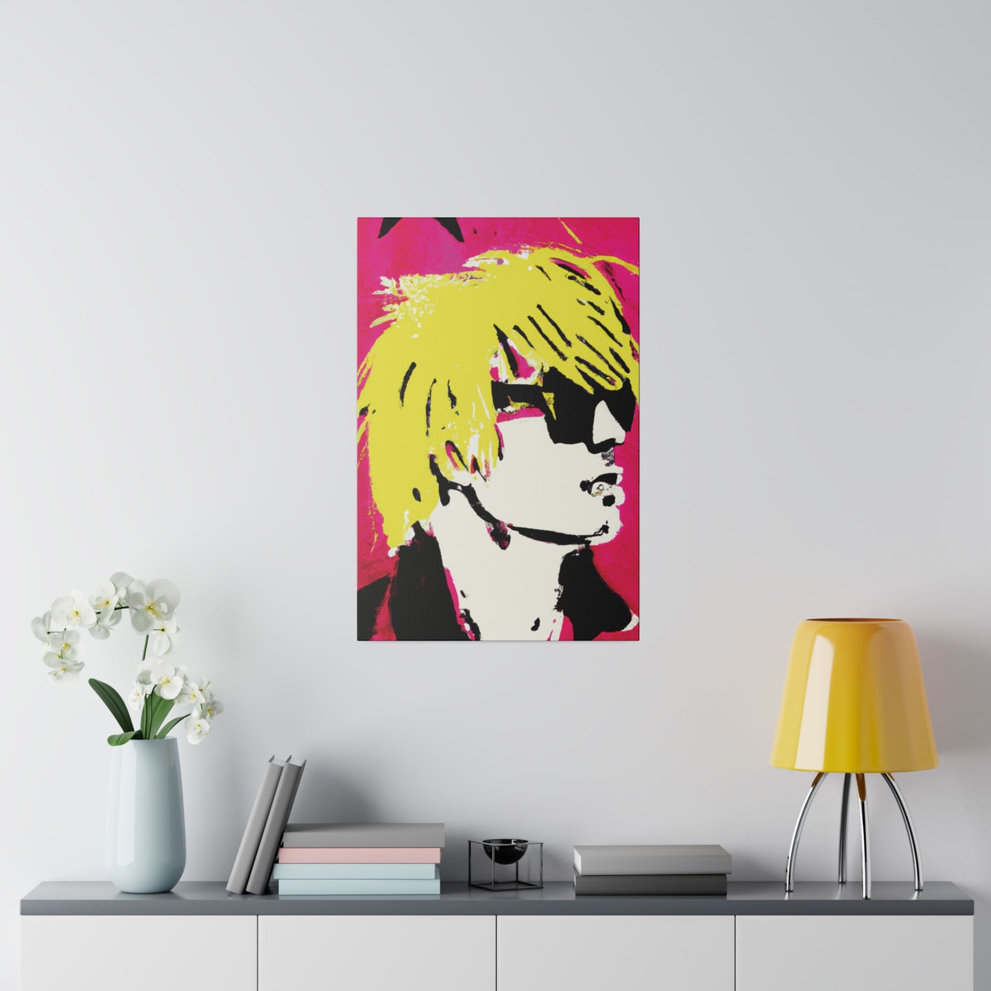 6662A - Rockstar Painting Print | Face | Abstract | Poster | Home Decor | Wall Art | Music Art | Canvas