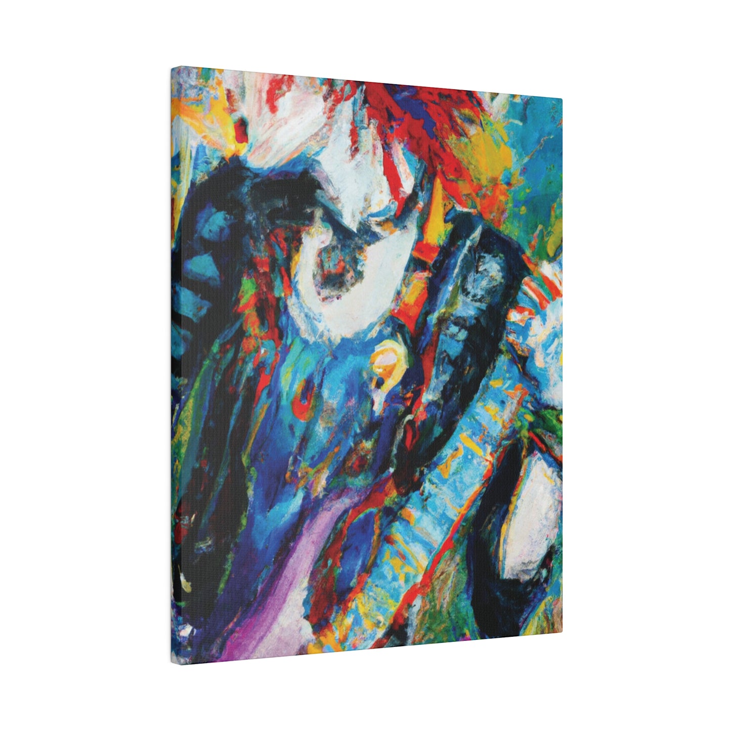 7458A - Rockstar Oil Painting Style Print | Poster | Home Decor | Wall Art | Music Art | Canvas