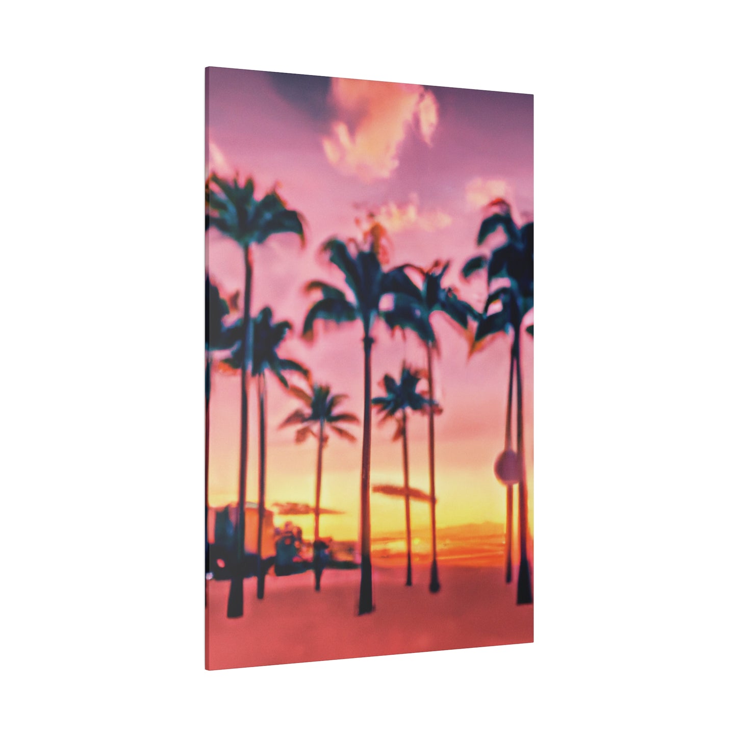 8183G - Miami Beach Sunset Painting Print | Miami | Beach | Sunset | Poster | Home Decor | Wall Art | Canvas