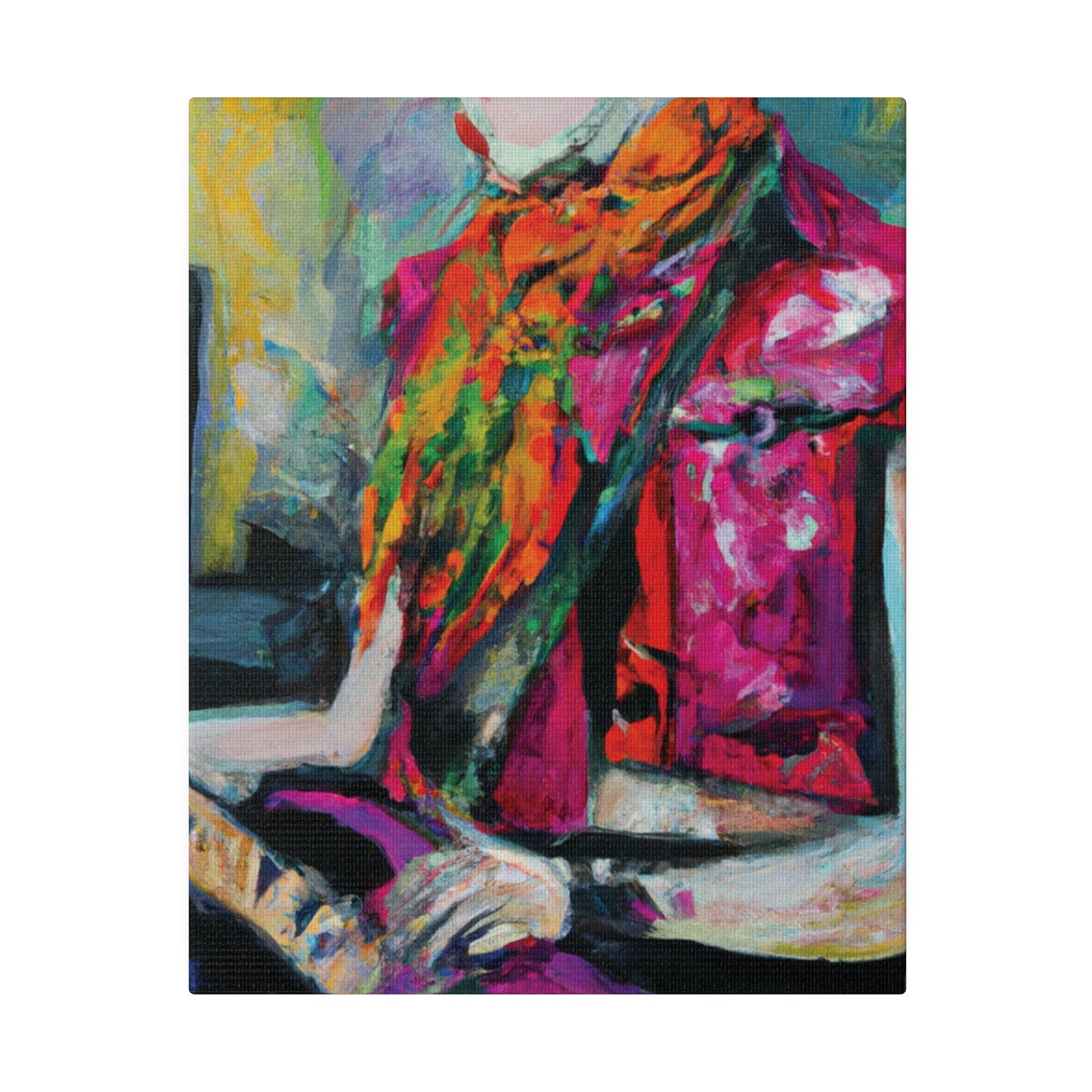 9053L - Rockstar Oil Painting Style Print | Poster | Home Decor | Wall Art | Music Art | Canvas