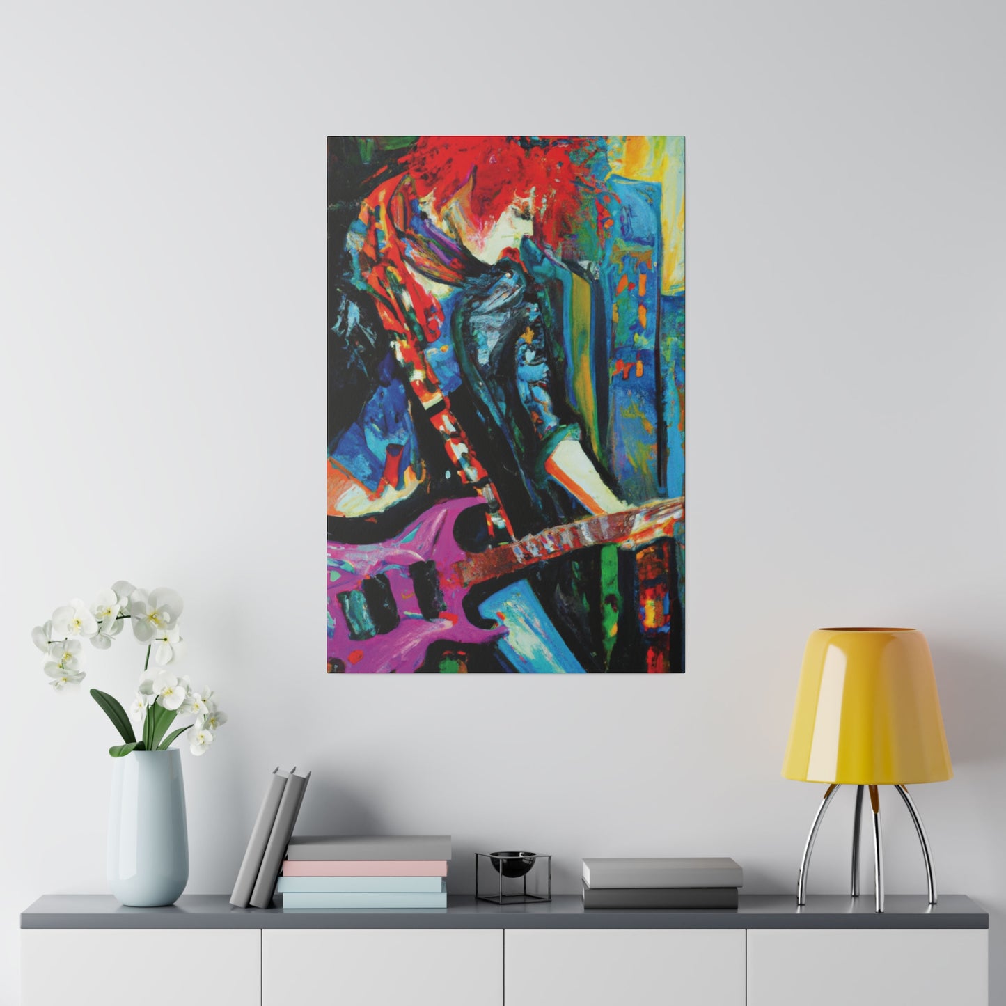 8461D - Rockstar Oil Painting Style Print | Poster | Home Decor | Wall Art | Music Art | Canvas