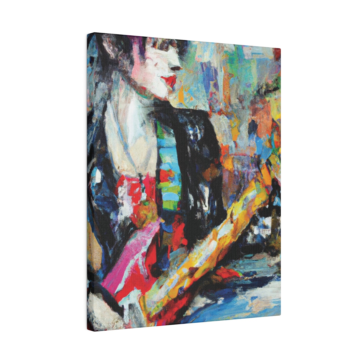 8162K - Rockstar Oil Painting Style Print | Poster | Home Decor | Wall Art | Music Art | Canvas