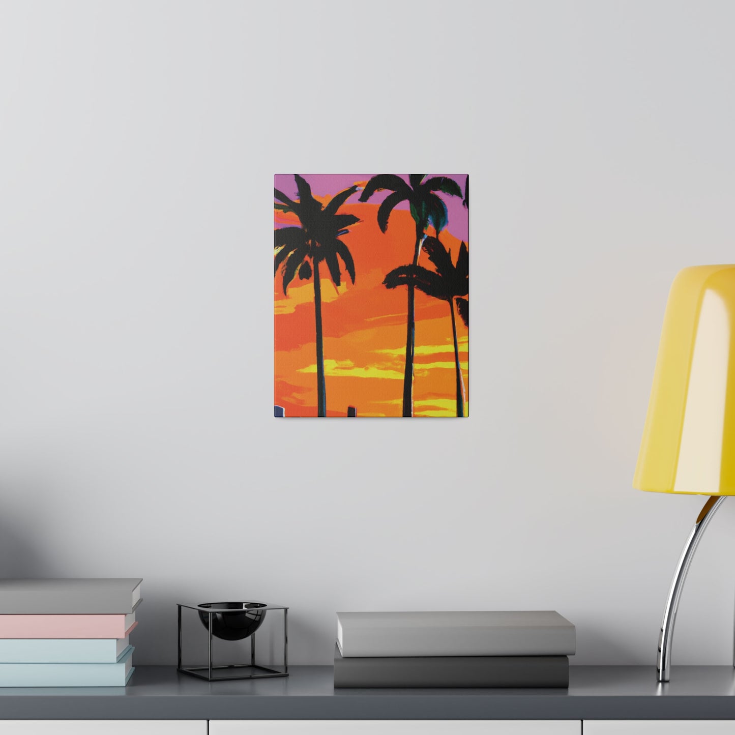 7834K - Miami Beach Sunset Painting Print | Miami | Beach | Sunset | Poster | Home Decor | Wall Art | Canvas