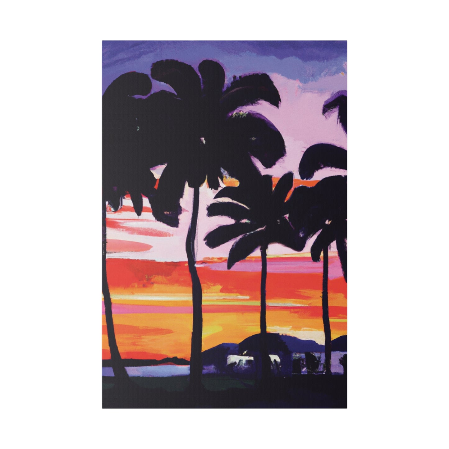 2948T - Miami Beach Sunset Painting Print | Miami | Beach | Sunset | Poster | Home Decor | Wall Art | Canvas