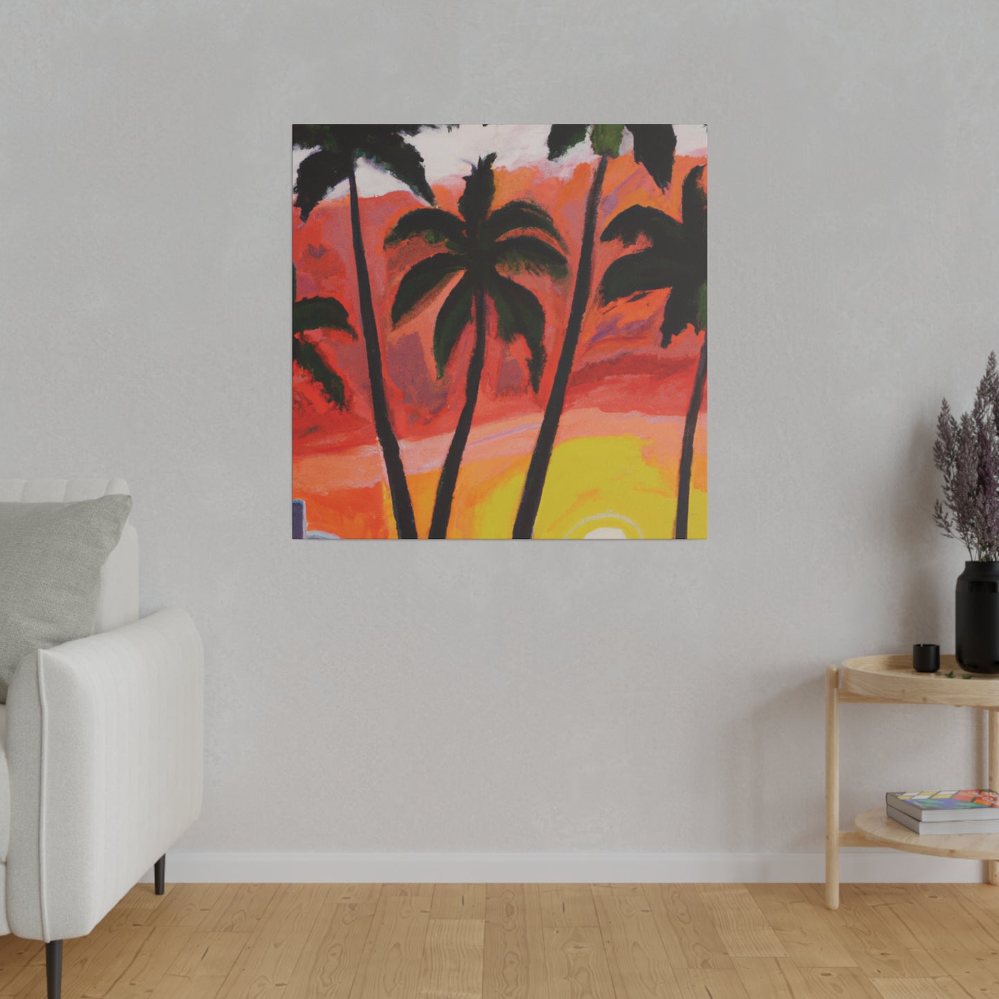 3556V - Miami Beach Sunset Painting Print | Miami | Beach | Sunset | Poster | Home Decor | Wall Art | Canvas