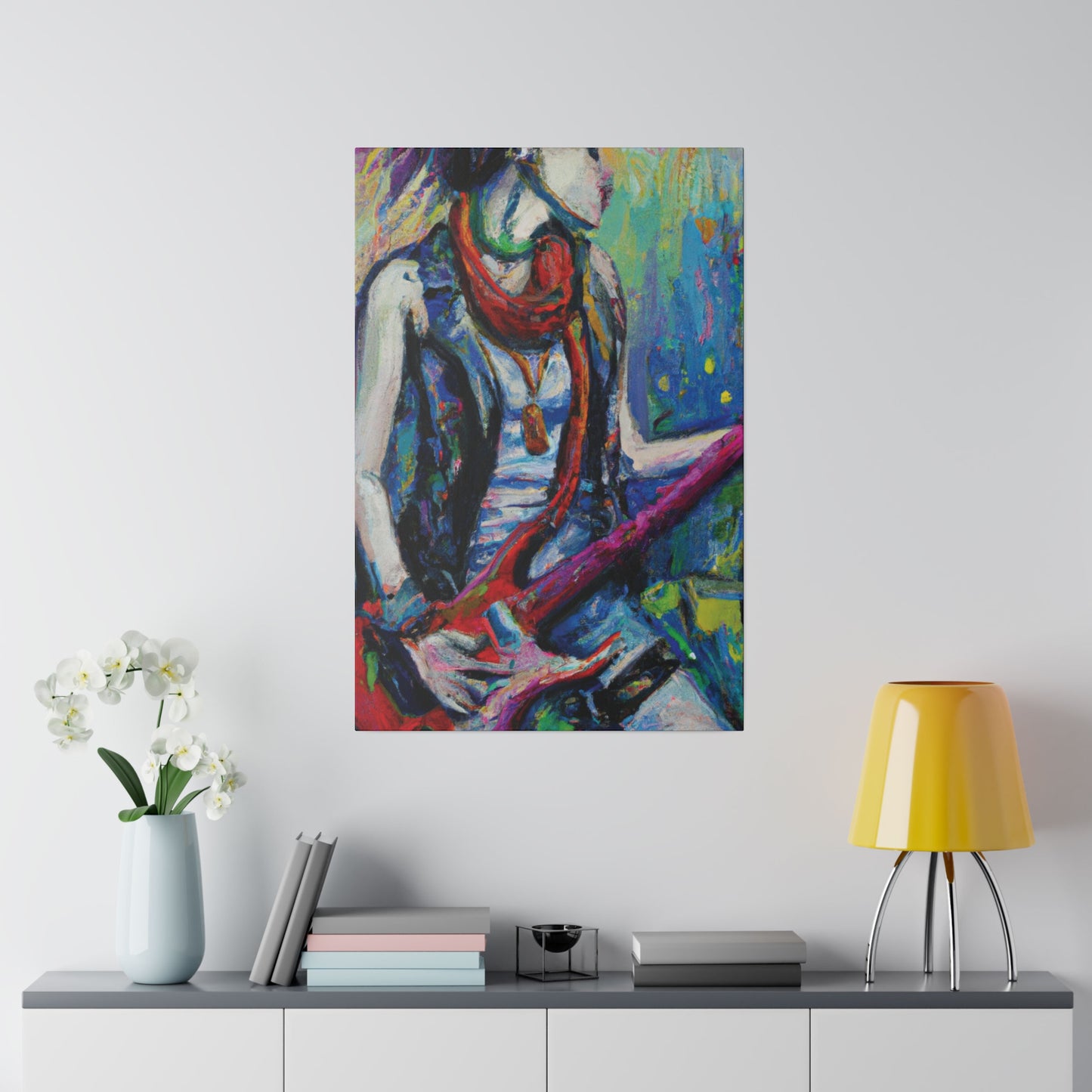 6328G - Rockstar Oil Painting Style Print | Poster | Home Decor | Wall Art | Music Art | Canvas