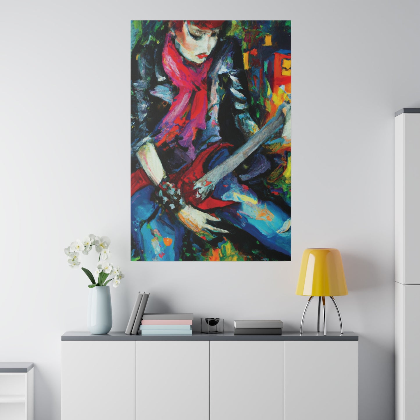 834A - Rockstar Oil Painting Style Print | Poster | Home Decor | Wall Art | Music Art | Canvas