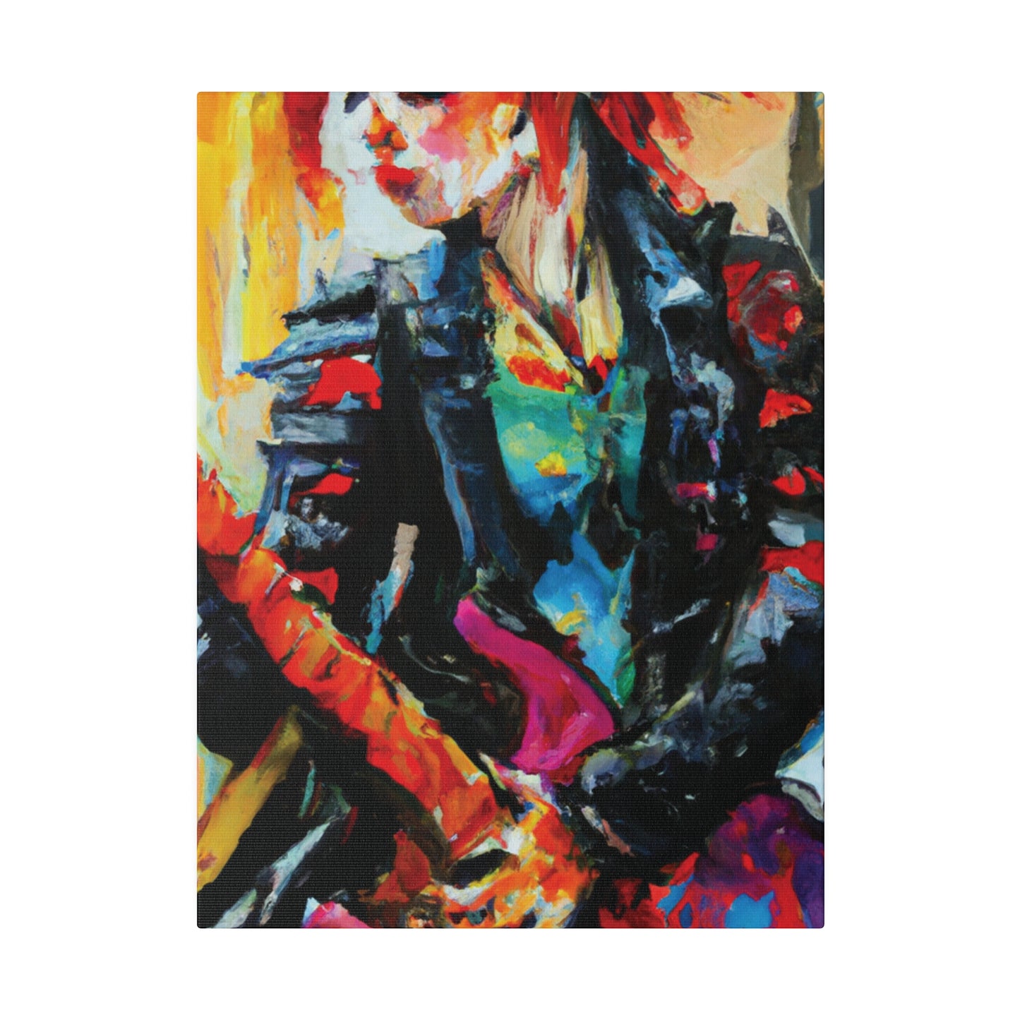 8596X - Rockstar Oil Painting Style Print | Poster | Home Decor | Wall Art | Music Art | Canvas