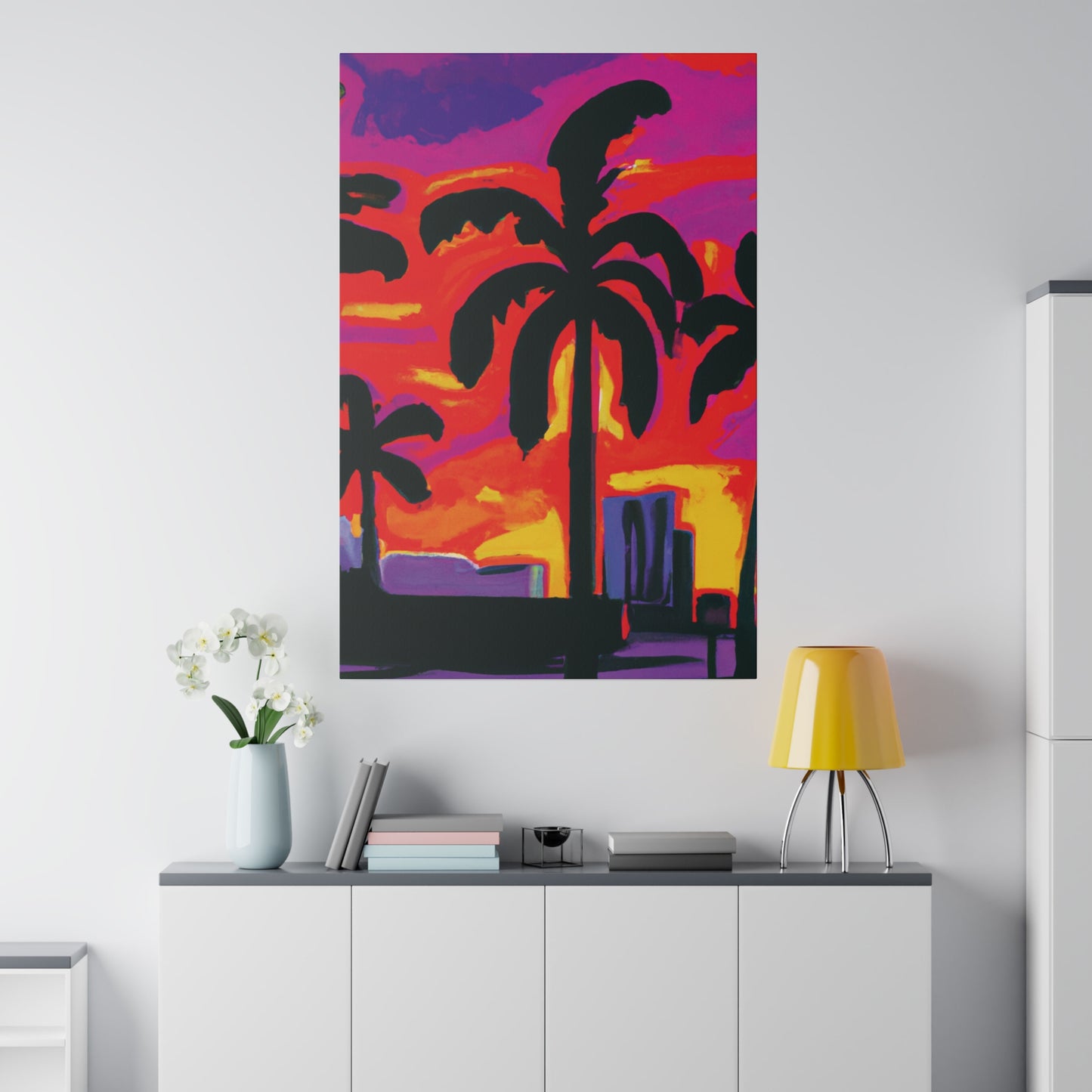 4066V - Miami Beach Sunset Painting Print | Miami | Beach | Sunset | Poster | Home Decor | Wall Art | Canvas