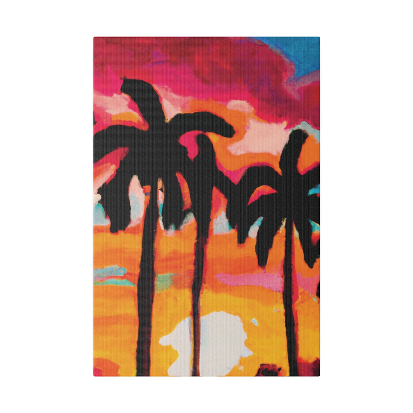 4763O - Miami Beach Sunset Painting Print | Miami | Beach | Sunset | Poster | Home Decor | Wall Art | Canvas