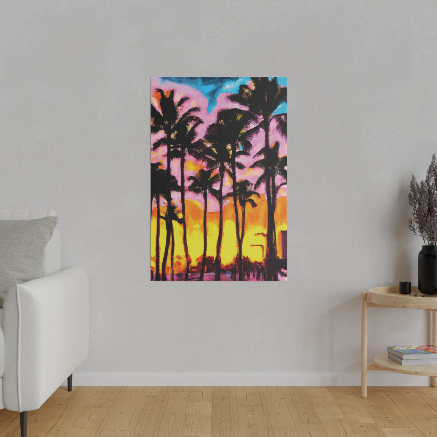 6202Q - Miami Beach Sunset Painting Print | Miami | Beach | Sunset | Poster | Home Decor | Wall Art | Canvas