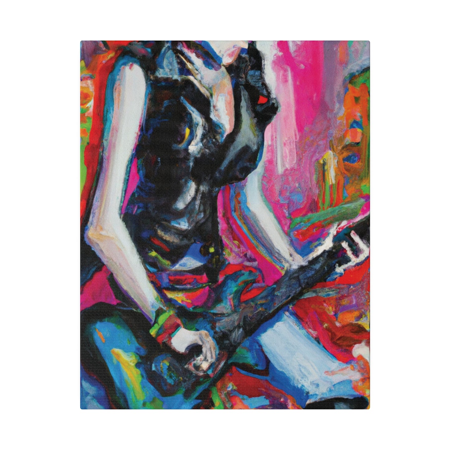 795W - Rockstar Oil Painting Style Print | Poster | Home Decor | Wall Art | Music Art | Canvas