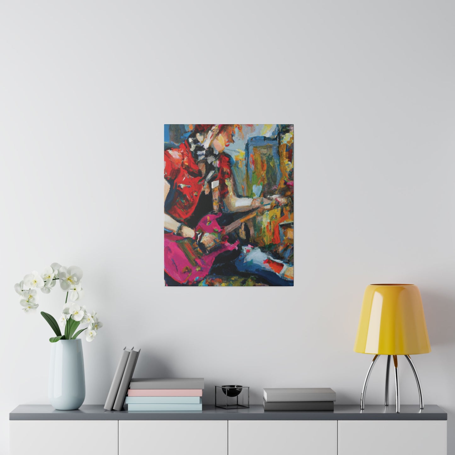 9666G - Rockstar Oil Painting Style Print | Poster | Home Decor | Wall Art | Music Art | Canvas