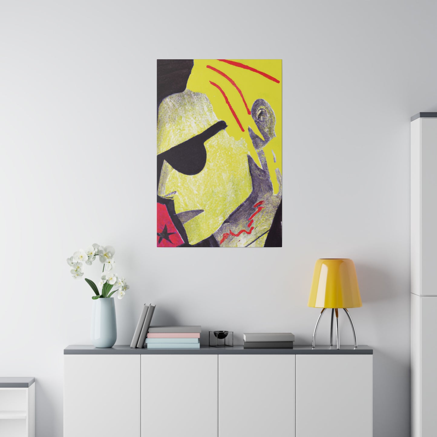 2942F - Rockstar Painting Print | Face | Abstract | Poster | Home Decor | Wall Art | Music Art | Canvas