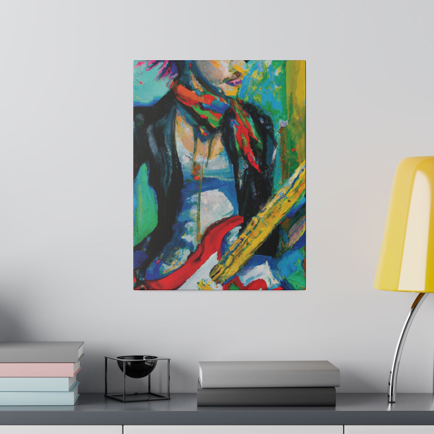 7264L - Rockstar Oil Painting Style Print | Poster | Home Decor | Wall Art | Music Art | Canvas