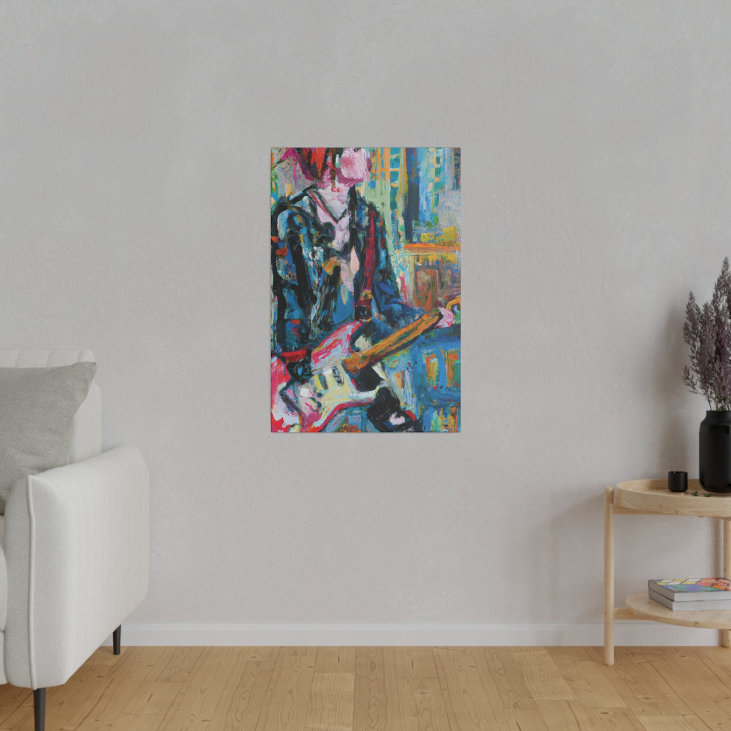 4712U - Rockstar Oil Painting Style Print | Poster | Home Decor | Wall Art | Music Art | Canvas