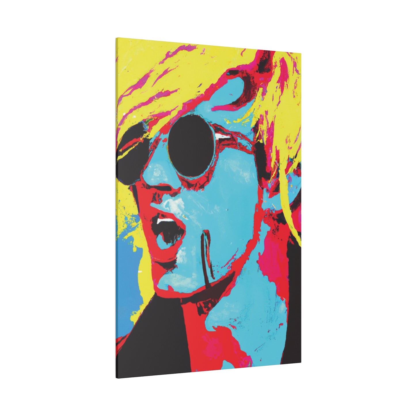 7198K - Rockstar Painting Print | Face | Abstract | Poster | Home Decor | Wall Art | Music Art | Canvas