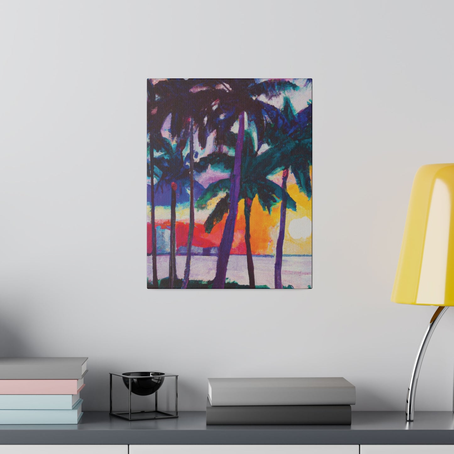 3259X - Miami Beach Sunset Painting Print | Miami | Beach | Sunset | Poster | Home Decor | Wall Art | Canvas