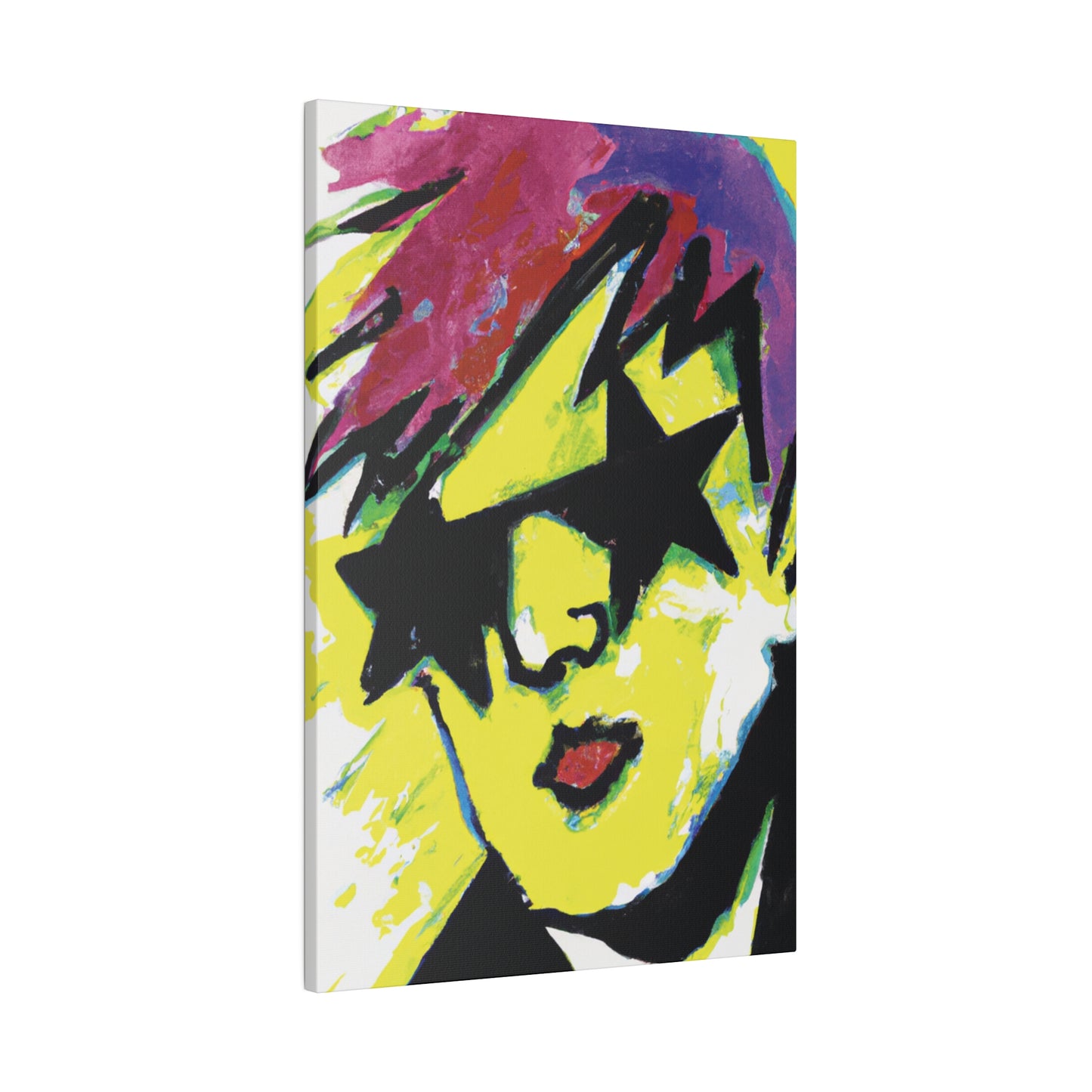 7497H - Rockstar Painting Print | Face | Abstract | Poster | Home Decor | Wall Art | Music Art | Canvas