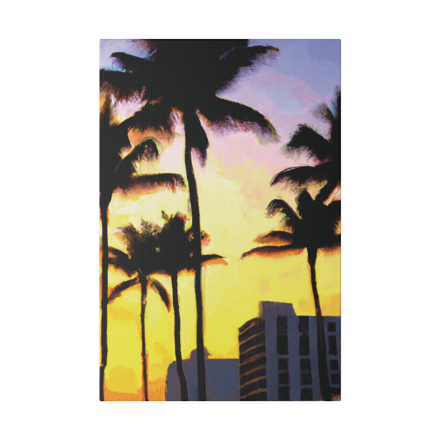 9691V - Miami Beach Sunset Painting Print | Miami | Beach | Sunset | Poster | Home Decor | Wall Art | Canvas