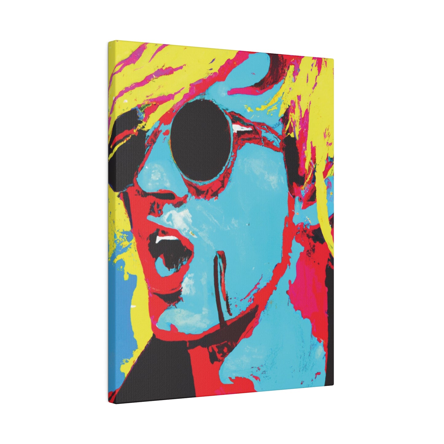 7198K - Rockstar Painting Print | Face | Abstract | Poster | Home Decor | Wall Art | Music Art | Canvas