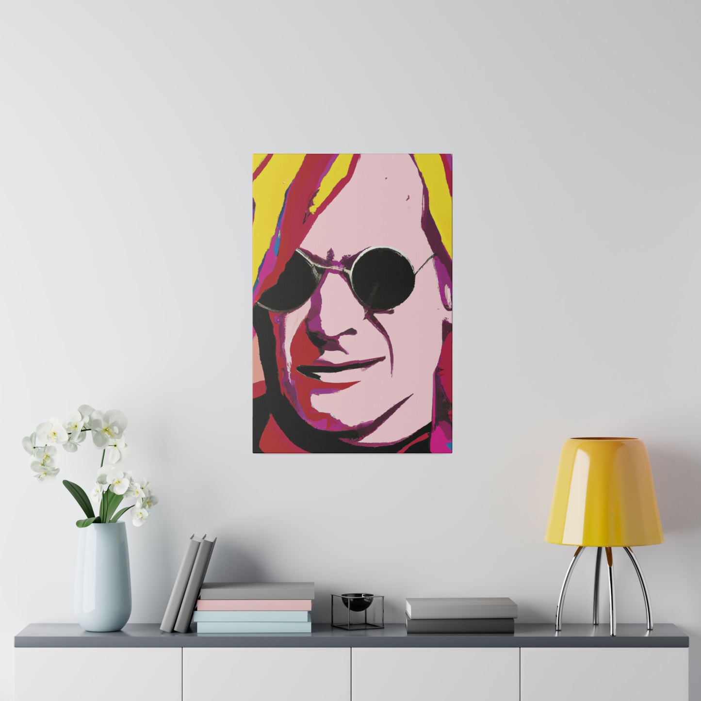 4125F - Rockstar Painting Print | Face | Abstract | Poster | Home Decor | Wall Art | Music Art | Canvas