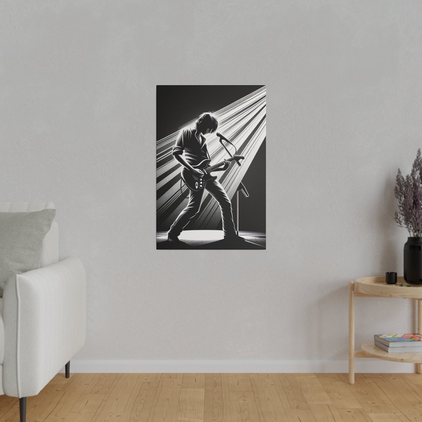 6832K - music art work, rockstar gifts, musician gift ideas, guitar art work, guitar artwork, guitar wall art canvas, playing guitar, decor