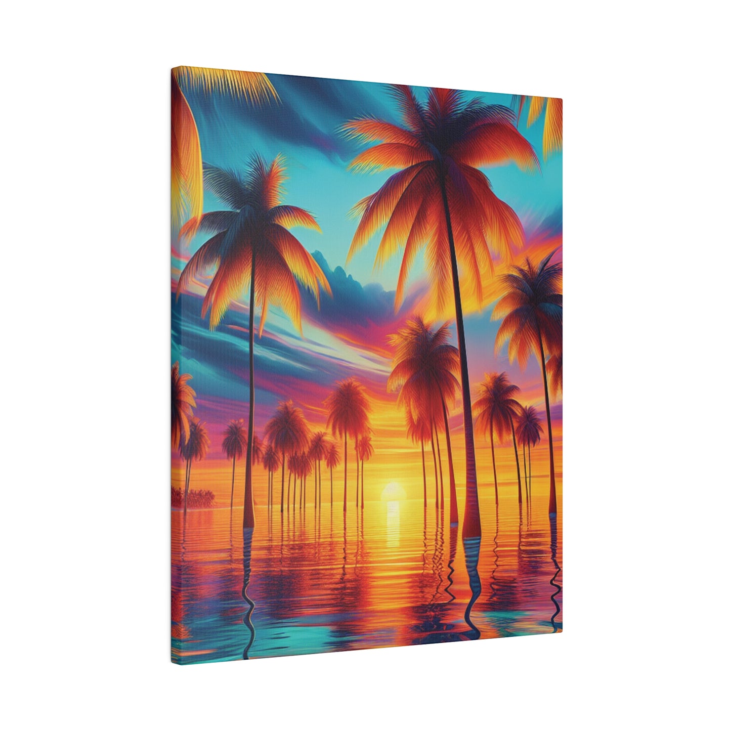 8235F - Miami Beach Sunset Painting Print | Miami | Beach | Sunset | Poster | Home Decor | Wall Art | Canvas