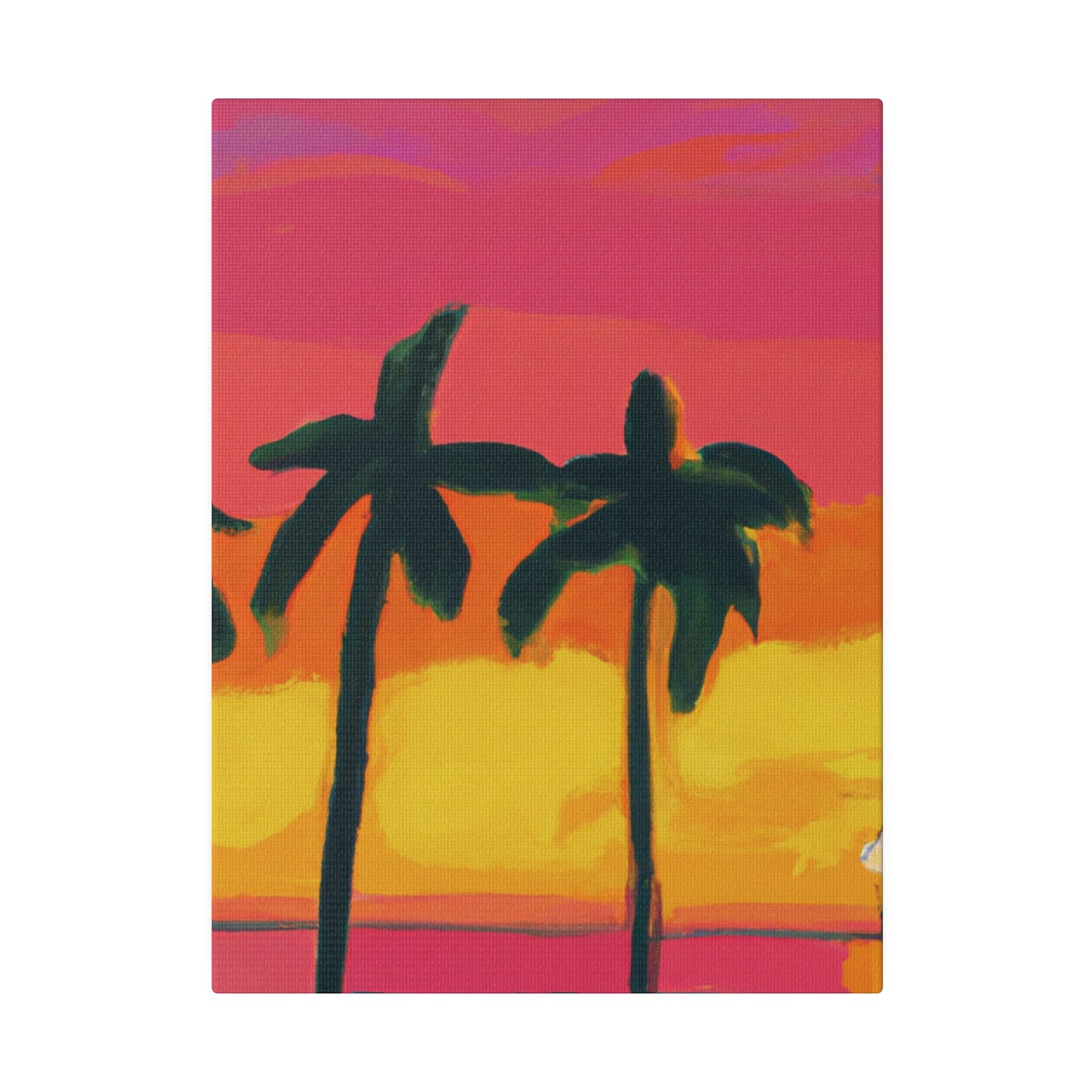 9642Q - Miami Beach Sunset Painting Print | Miami | Beach | Sunset | Poster | Home Decor | Wall Art | Canvas
