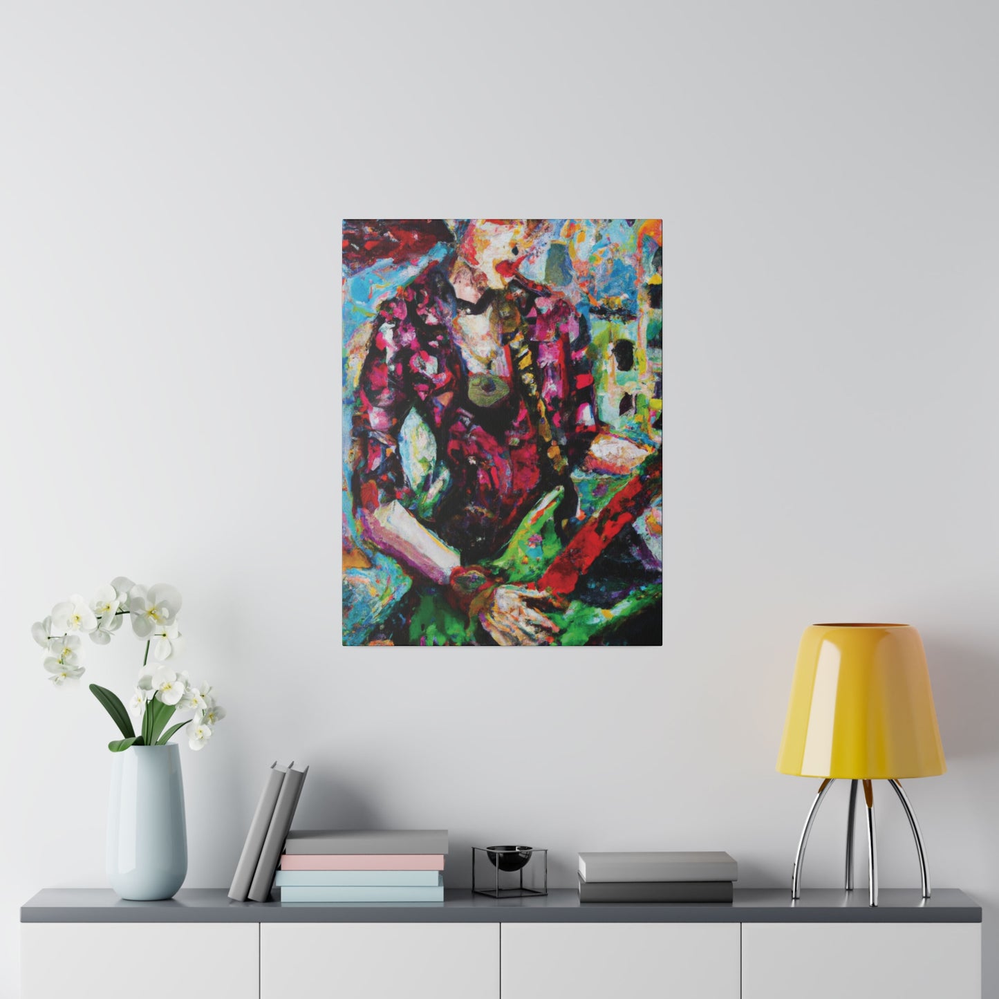 9453F - Rockstar Oil Painting Style Print | Poster | Home Decor | Wall Art | Music Art | Canvas