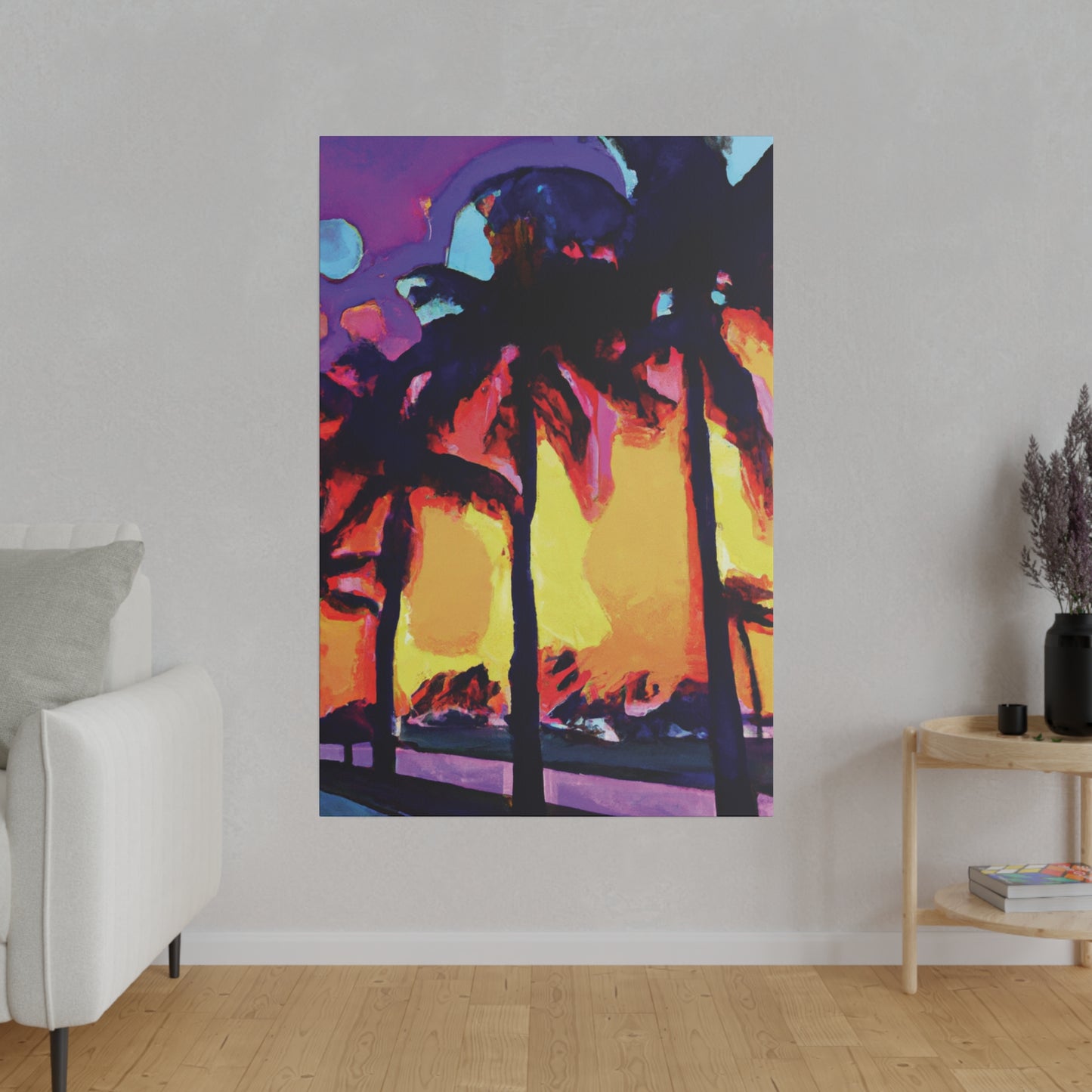 7278A - Miami Beach Sunset Painting Print | Miami | Beach | Sunset | Poster | Home Decor | Wall Art | Canvas