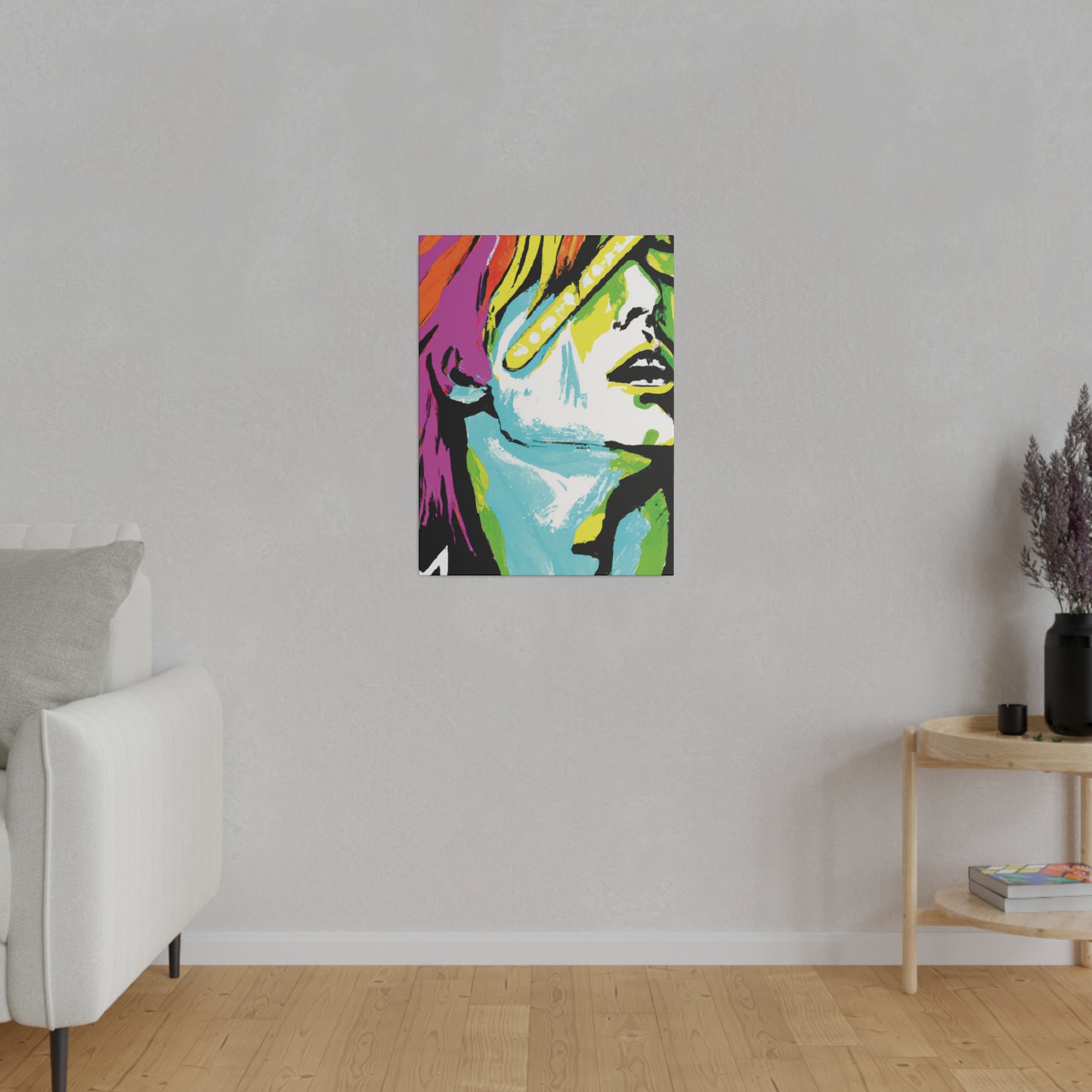 2120E - Rockstar Painting Print | Face | Abstract | Poster | Home Decor | Wall Art | Music Art | Canvas