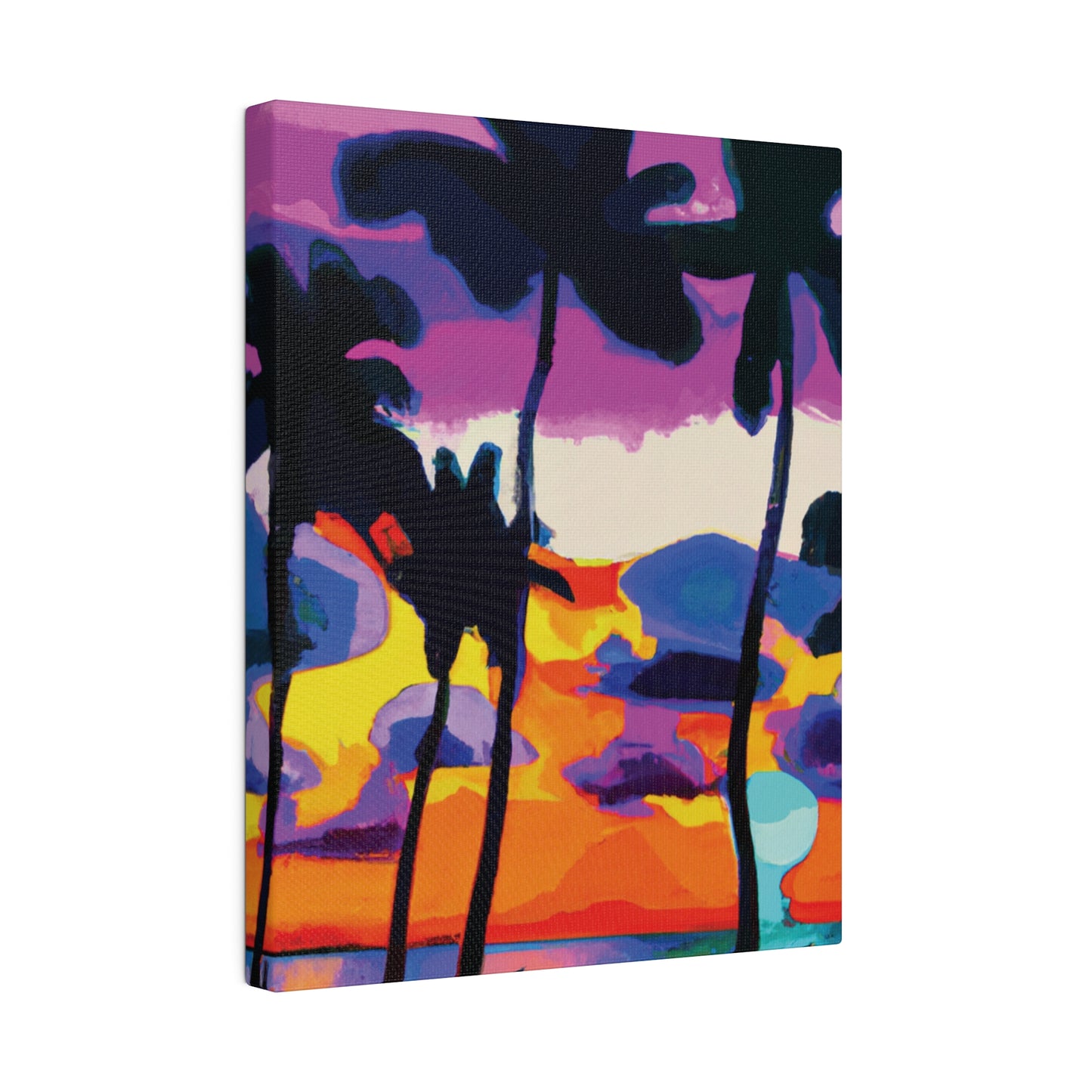 7455H - Miami Beach Sunset Painting Print | Miami | Beach | Sunset | Poster | Home Decor | Wall Art | Canvas