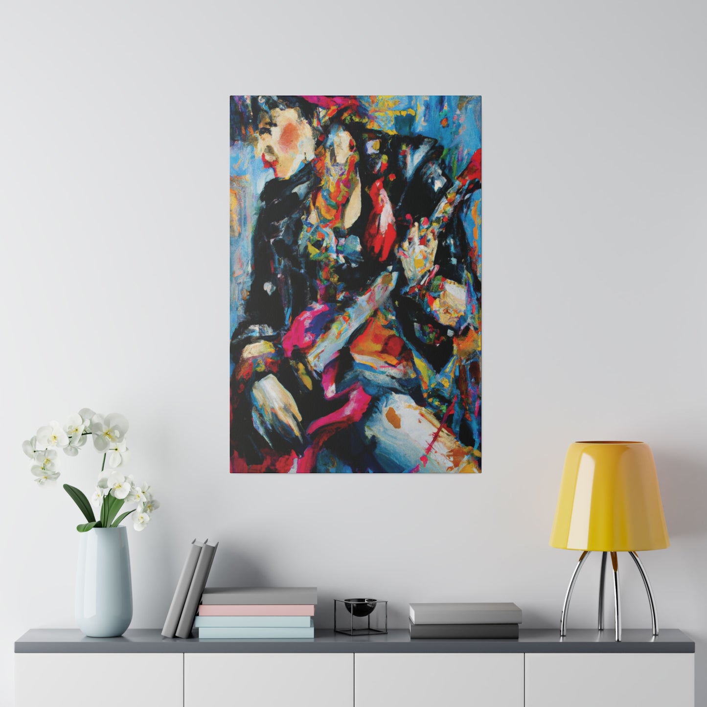 7248A - Rockstar Oil Painting Style Print | Poster | Home Decor | Wall Art | Music Art | Canvas