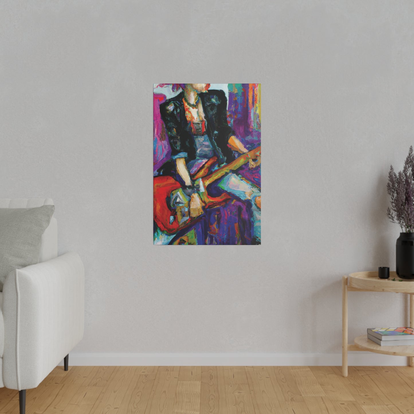 6268K - Rockstar Oil Painting Style Print | Poster | Home Decor | Wall Art | Music Art | Canvas