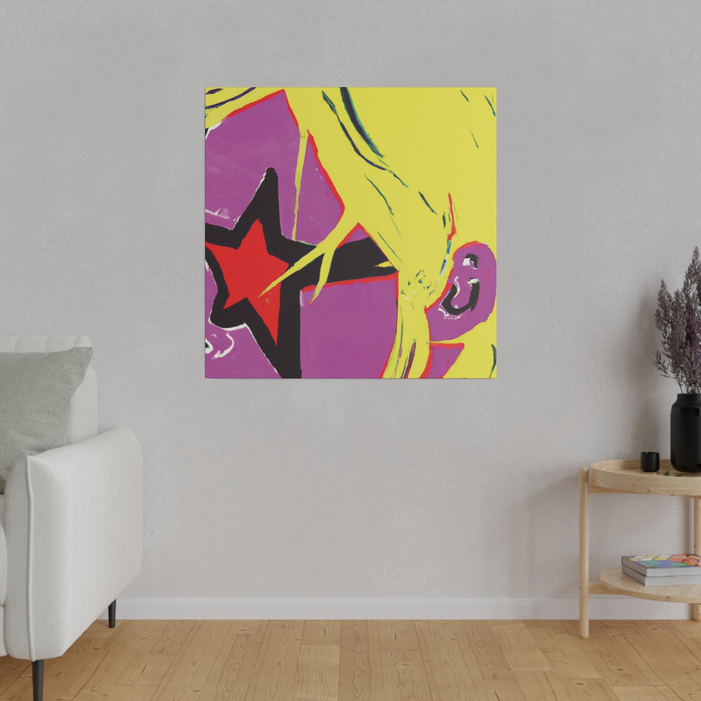 938K - Rockstar Painting Print | Face | Abstract | Poster | Home Decor | Wall Art | Music Art | Canvas