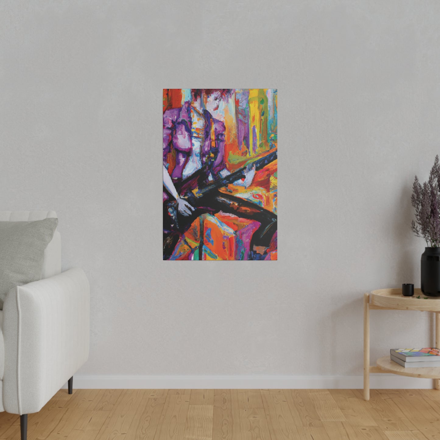 477F - Rockstar Oil Painting Style Print | Poster | Home Decor | Wall Art | Music Art | Canvas