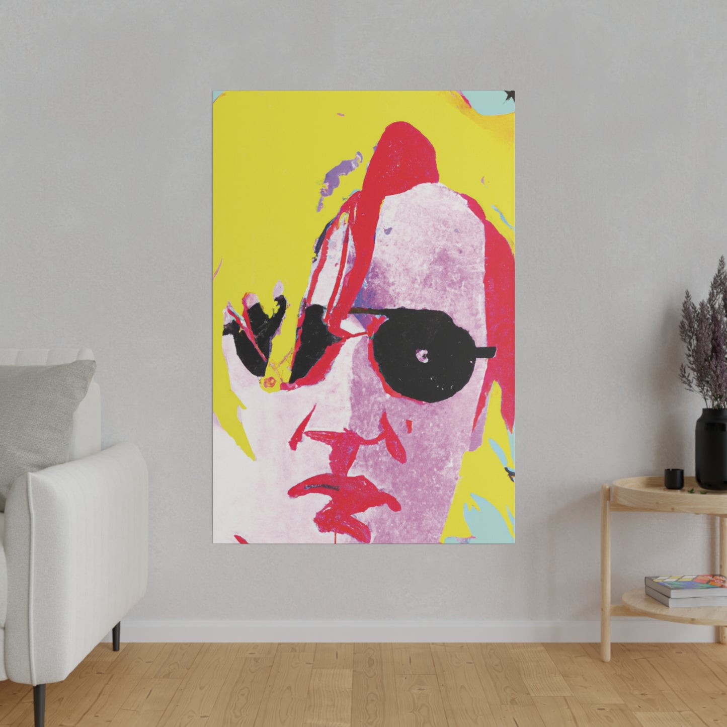 5921U - Rockstar Painting Print | Face | Abstract | Poster | Home Decor | Wall Art | Music Art | Canvas