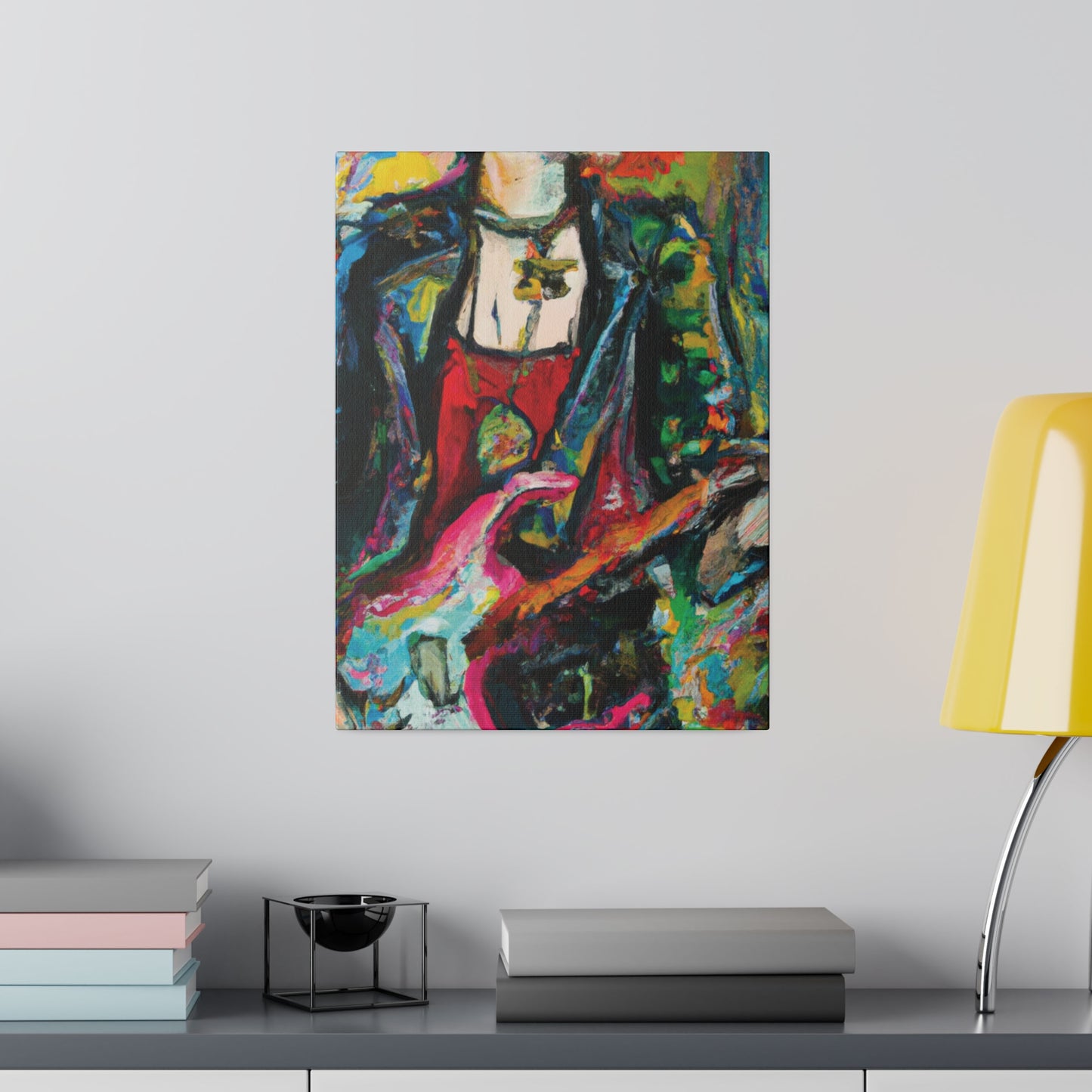 4558Z - Rockstar Oil Painting Style Print | Poster | Home Decor | Wall Art | Music Art | Canvas