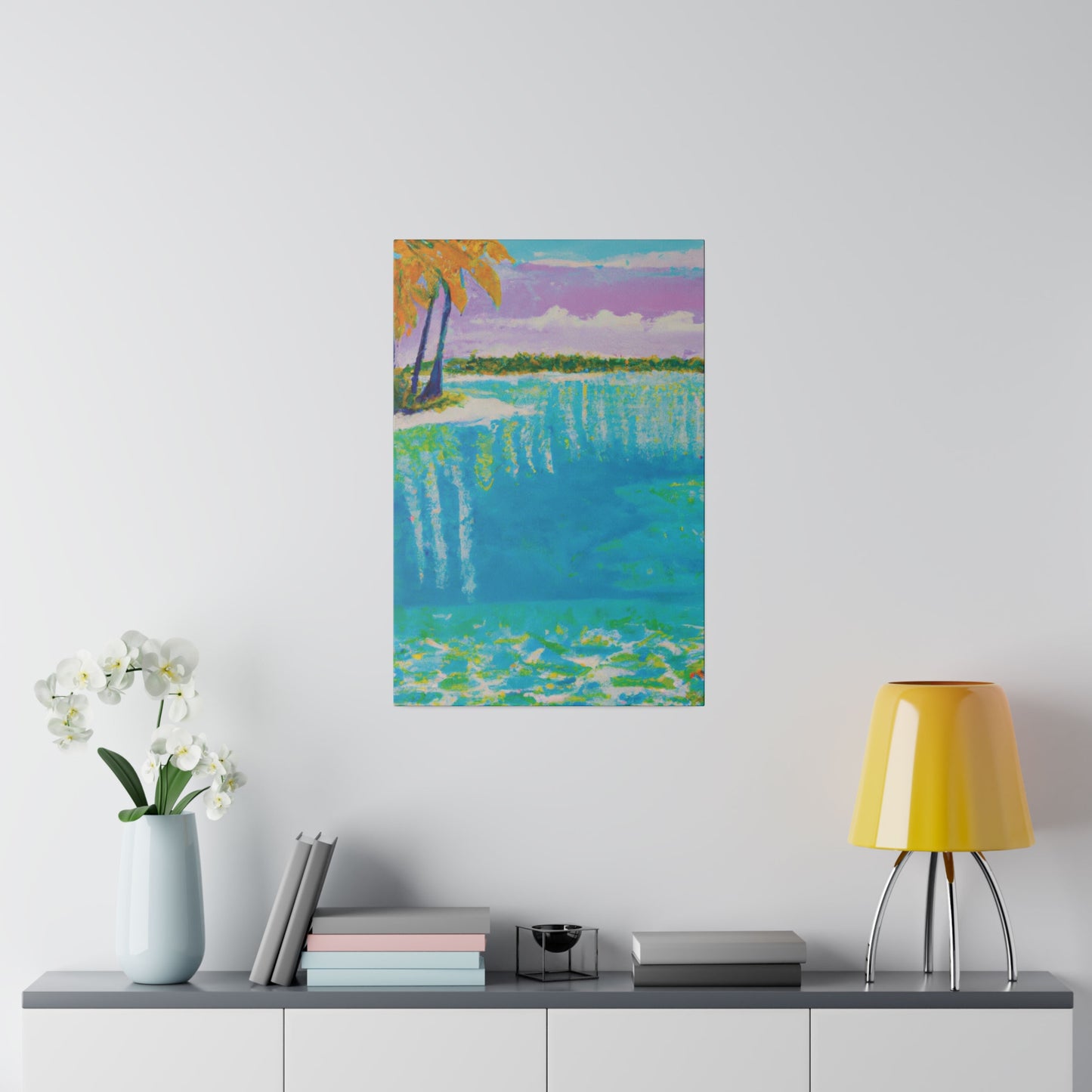 4568K - Bahamas Ocean Painting Print | Bahamas | Ocean | Beach | Poster | Home Decor | Wall Art | Canvas