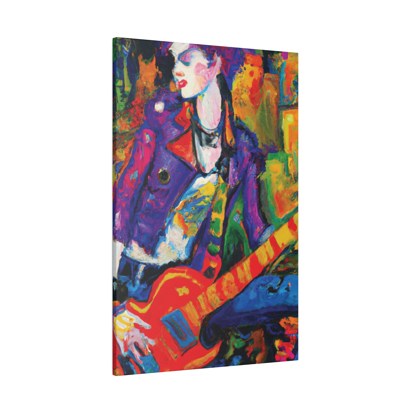 7368Q - Rockstar Oil Painting Style Print | Poster | Home Decor | Wall Art | Music Art | Canvas