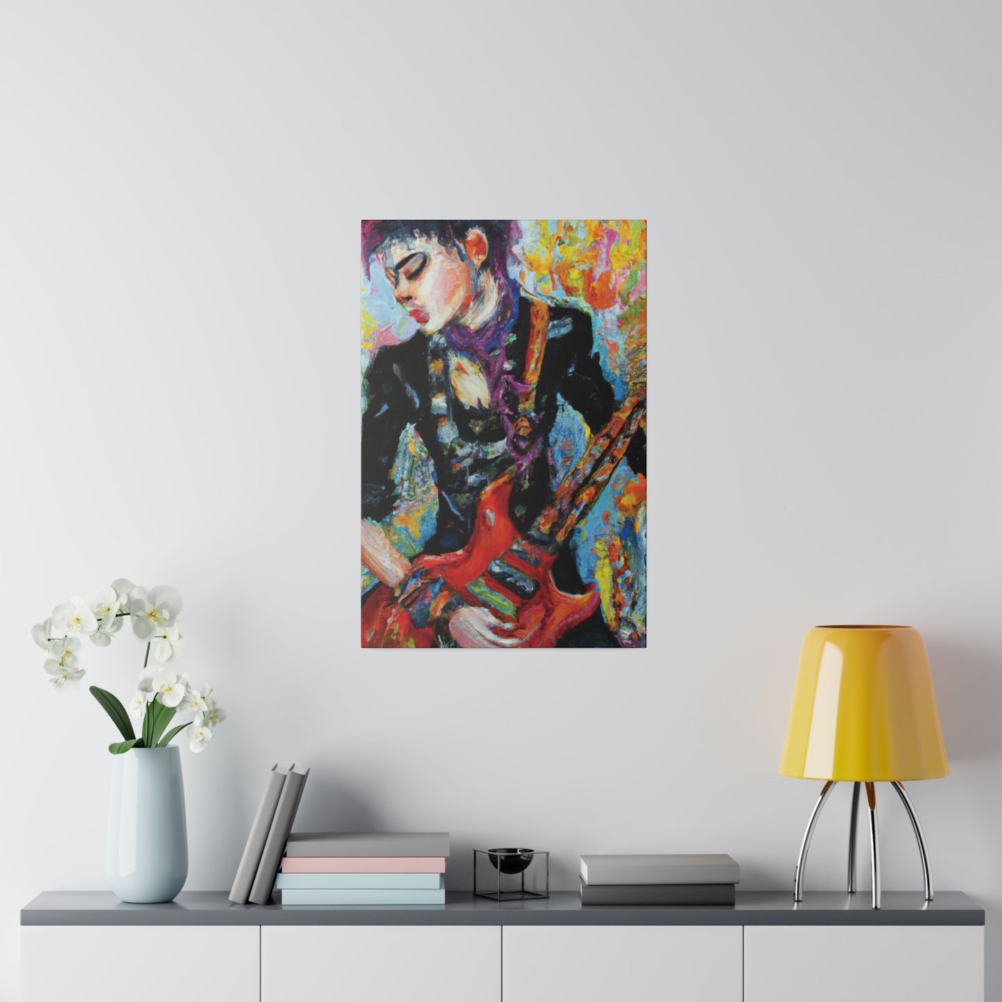 7123G - Rockstar Oil Painting Style Print | Poster | Home Decor | Wall Art | Music Art | Canvas