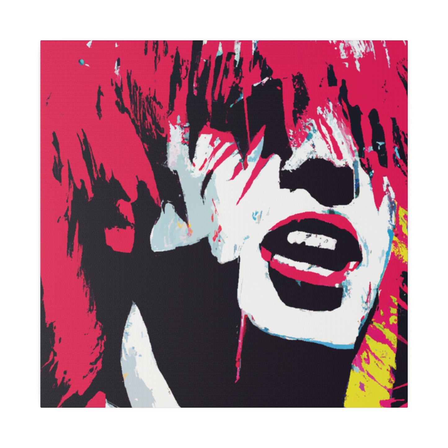 8269P - Rockstar Painting Print | Face | Abstract | Poster | Home Decor | Wall Art | Music Art | Canvas