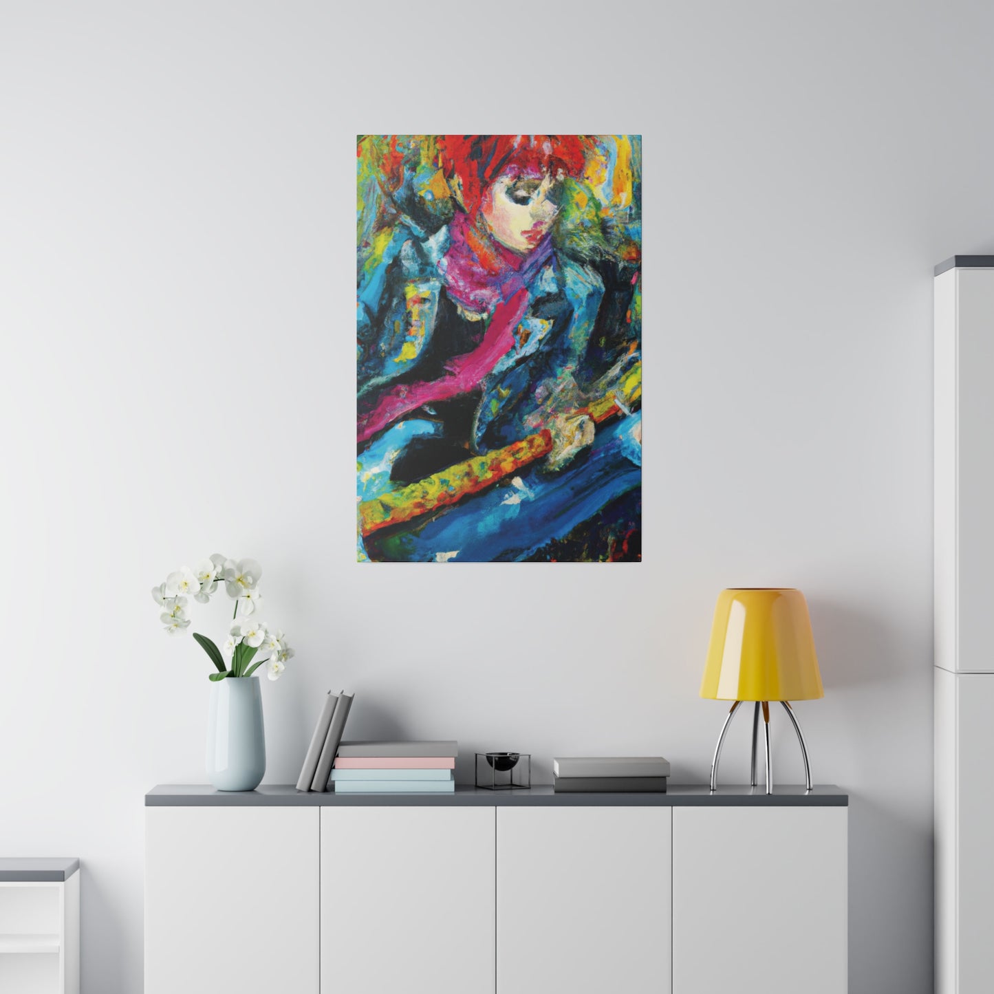 9823X - Rockstar Oil Painting Style Print | Poster | Home Decor | Wall Art | Music Art | Canvas