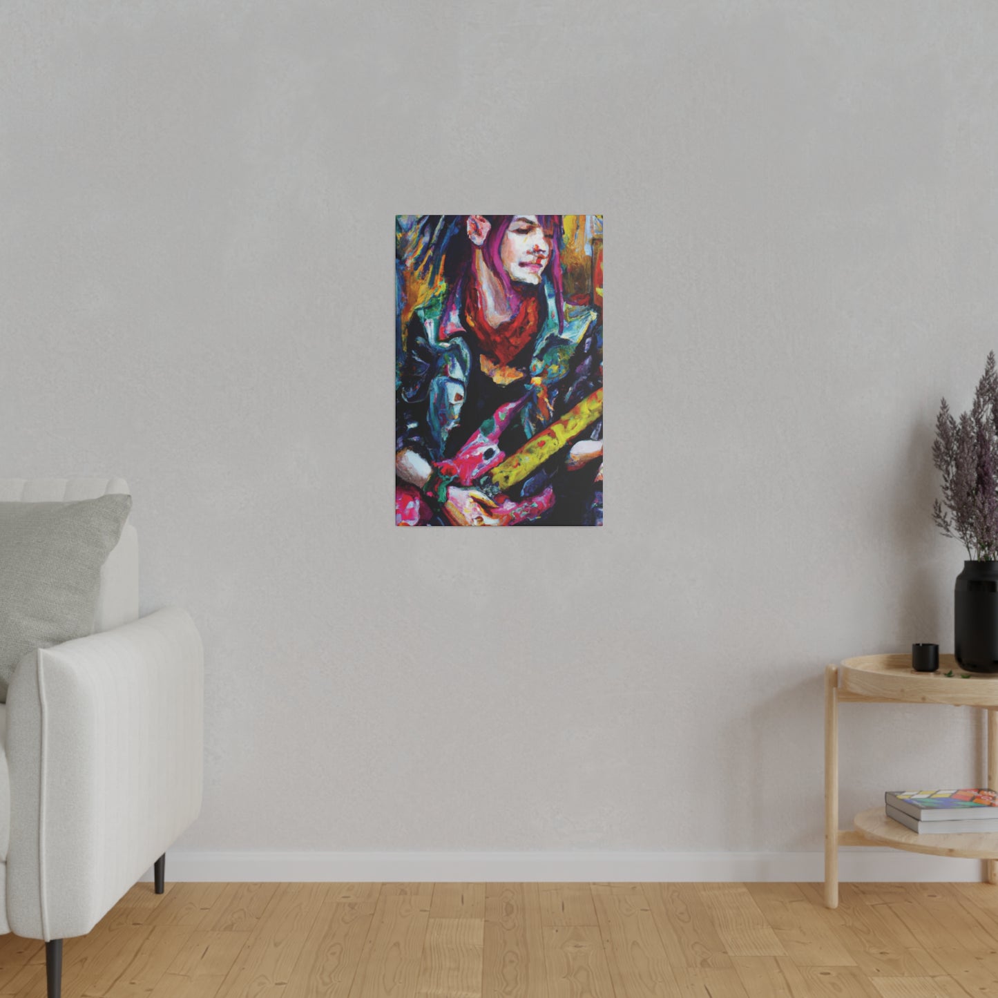 9128F - Rockstar Oil Painting Style Print | Poster | Home Decor | Wall Art | Music Art | Canvas