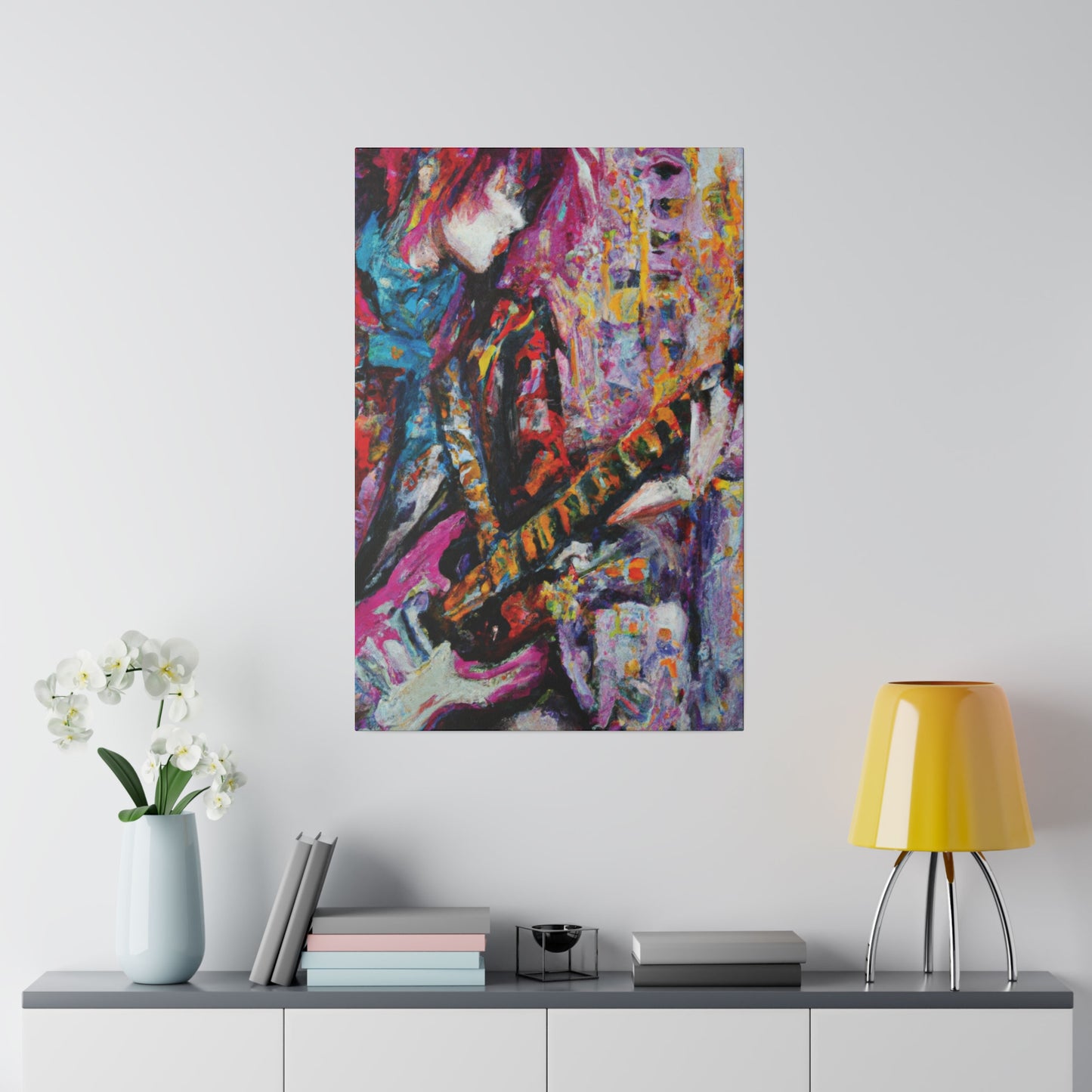 7772X - Rockstar Oil Painting Style Print | Poster | Home Decor | Wall Art | Music Art | Canvas